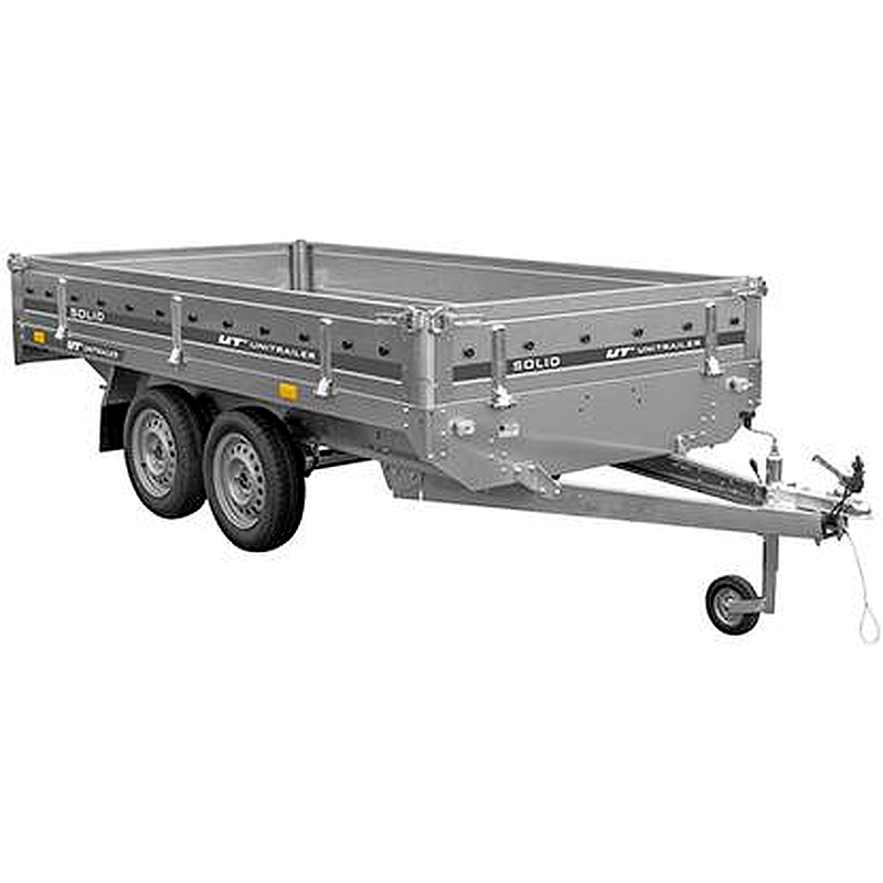 Remolque doble eje 750 kg UNITRAILER SOLID 300/2 – Estable y versátil