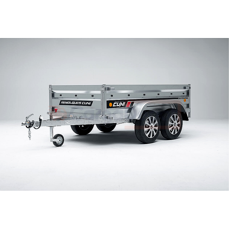 Remolque de carga Cuni 240 PRO - 2 ejes - 750 kg con freno de inercia - Imagen 6