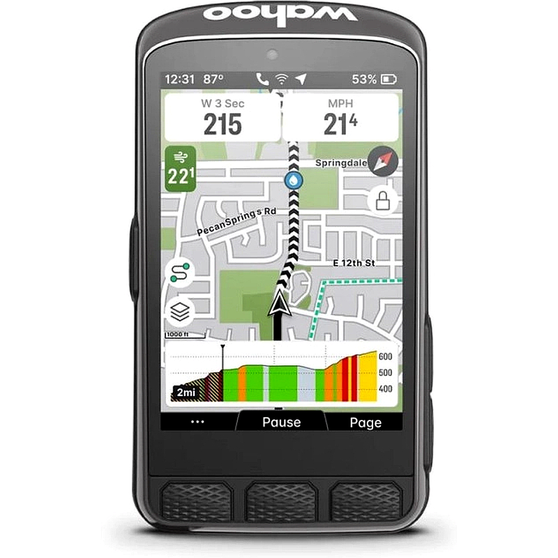 GPS Wahoo Elemnt Ace con pantalla táctil y sensor de viento integrado