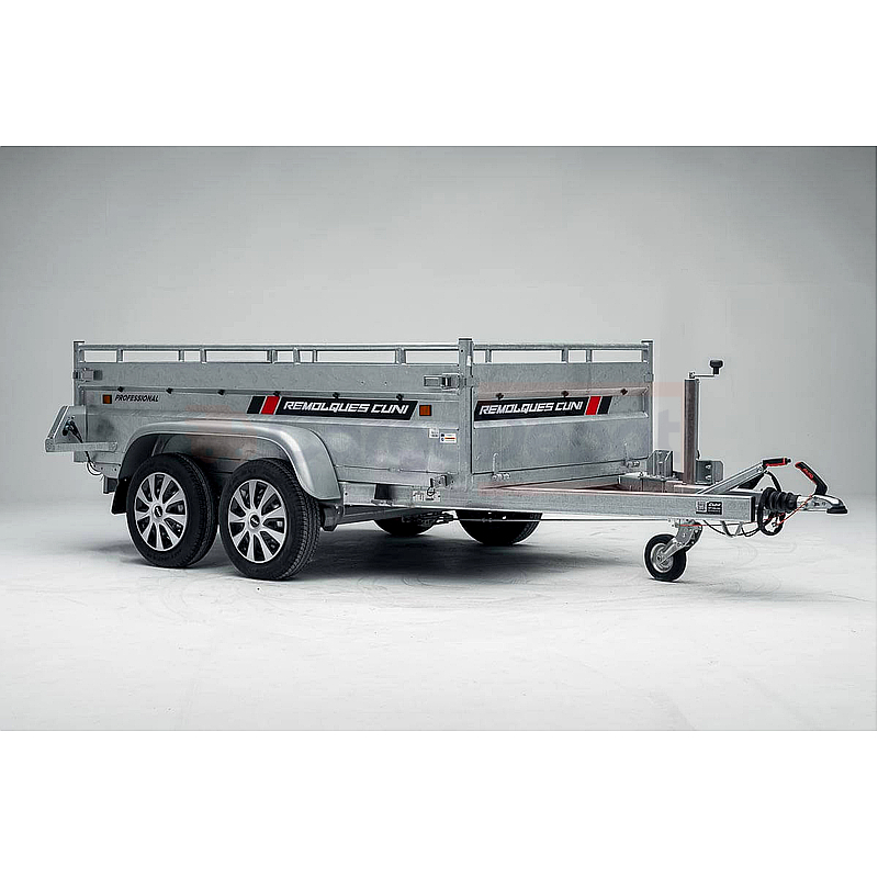 ROBUST R8 Remolque de carga reforzado 2 ejes MMA 1500kg, 253x134x50cm