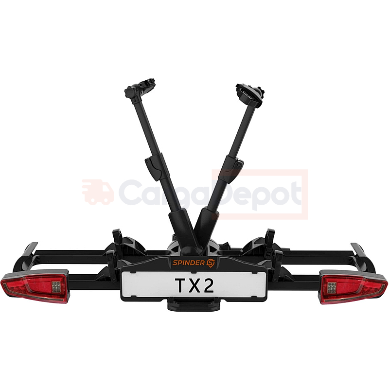 Portabicicletas Spinder TX2 para 2 bicis, abatible y plegable