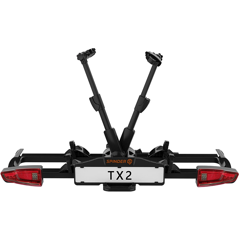 Portabicicletas Spinder TX2 para 2 bicis, abatible y plegable
