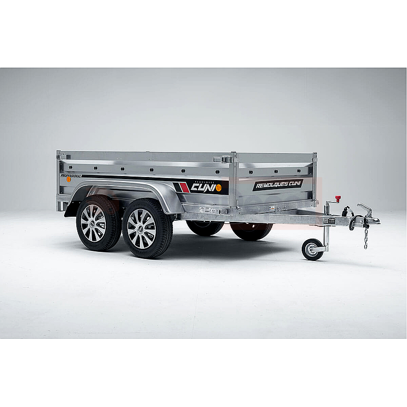 Remolque de carga Cuni 240 PRO - 2 ejes - 750 kg con freno de inercia