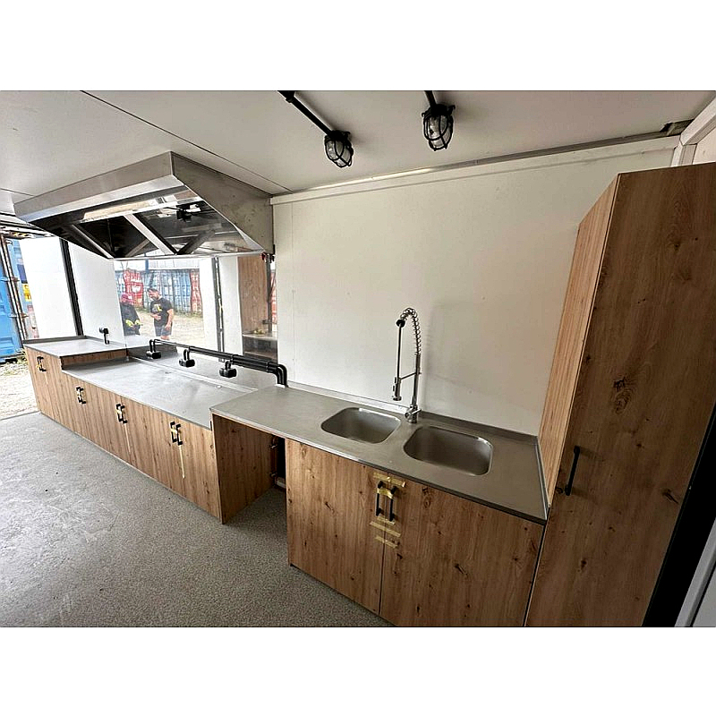 Contenedor Catering 20 HC 15 m² con paredes laterales elevables - Imagen 8