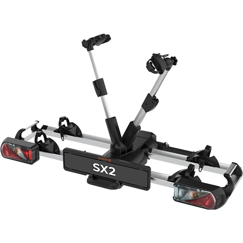 Portabicicletas de bola Spinder SX2 para 2 bicis, abatible y plegable