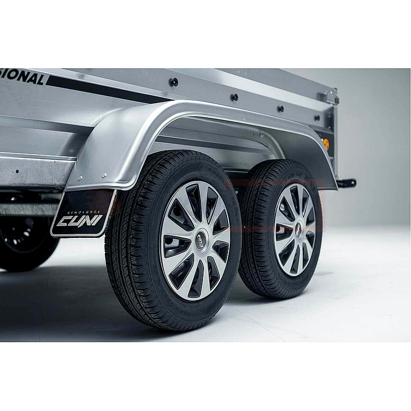 Remolque de carga Cuni 240 PRO - 2 ejes - 750 kg con freno de inercia - Imagen 15