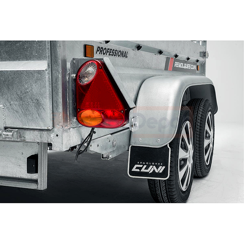 ROBUST R8 Remolque de carga reforzado 2 ejes MMA 1500kg, 253x134x50cm - Imagen 7