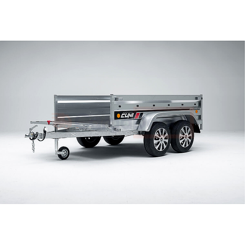Remolque de carga Cuni 240 PRO - 2 ejes - 750 kg con freno de inercia - Imagen 5