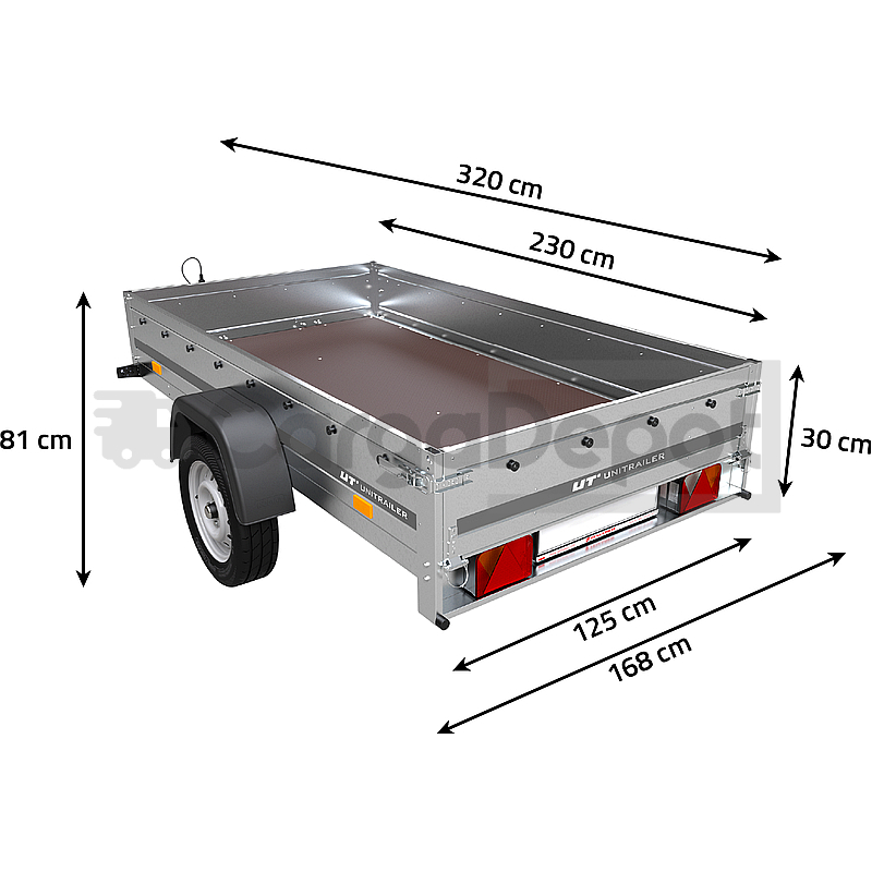 GT-230 Kipp Basculante 230x125, 750 kg - Imagen 3