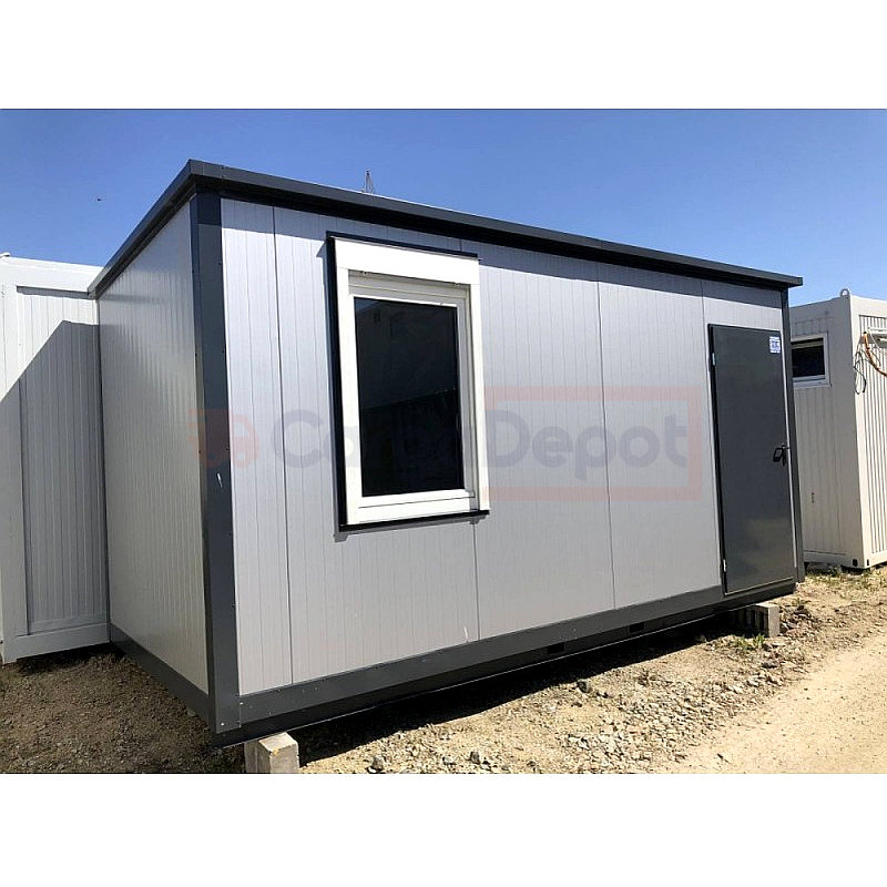 Contenedor de oficinas 4x2,5 m nuevo con puertas en pared larga
