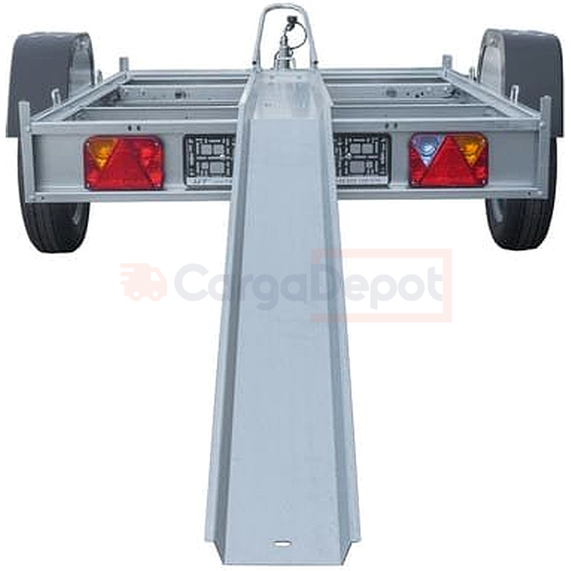 Remolque Unitrailer para moto, 1 riel, compacto y fácil de almacenar - Imagen 2