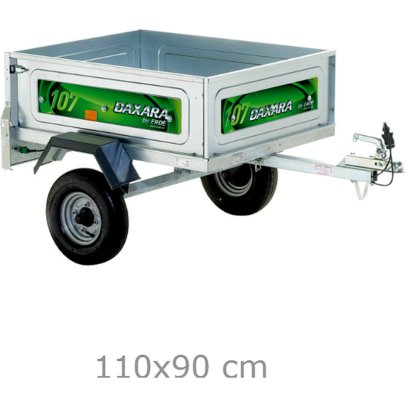 Remolque de carga Daxara 107 para coche, 350 kg, galvanizado