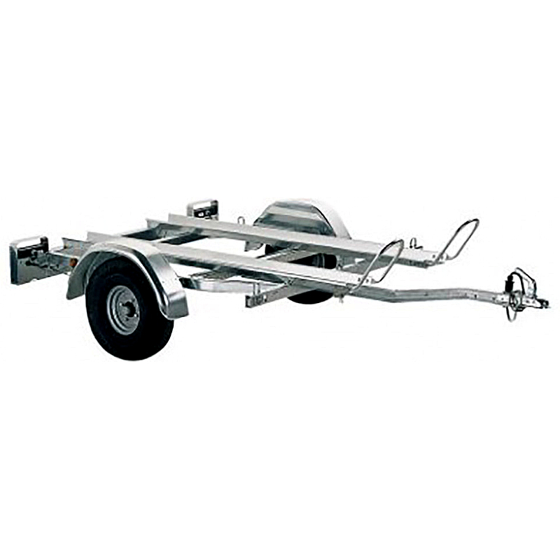 Remolque portamotos PMM-2 para 2 motos, chasis galvanizado