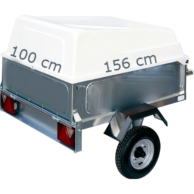 Tapa de poliéster para remolque 156×100 cm resistente